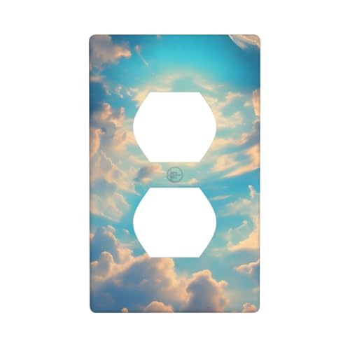 Bedruckte Wandplatte mit Wolkenhimmel-Motiv, PC-Material, stoßfest, britischer Standard, hitzebeständig, für Wohn- und Gewerbe von fdgbnm