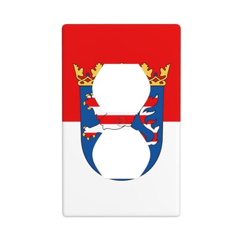 Bedruckte Wandplatte mit hessischer Flagge aus Polycarbonat, stoßfest, britischer Standard, hitzebeständig, für Wohn- und Gewerbe Bedruckte Wandplatte mit hessischer Flagge aus Polycarbonat, stoßfest, britischer Standard, hitzebeständig, für Wohn- und Gewerbe von fdgbnm