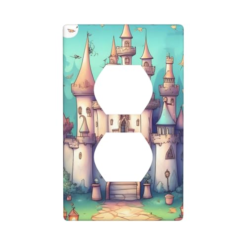 Bedruckte Wandplatte mit klassischem Schloss, PC-Material, schlagfest, britischer Standard, hitzebeständig, für Wohn- und Gewerbe von fdgbnm