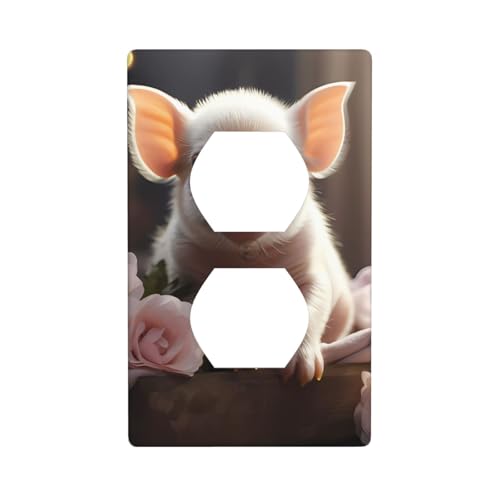 Bedruckte Wandplatte mit niedlichem Schwein, PC-Material, stoßfest, britischer Standard, hitzebeständig, für Wohn- und Gewerbe von fdgbnm