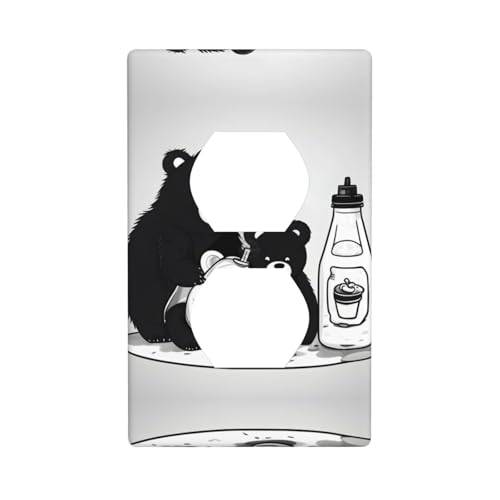 Bedruckte Wandplatte mit süßem Milchflaschenbär, PC-Material, schlagfest, britischer Standard, hitzebeständig, für Wohn- und Gewerbe Bedruckte Wandplatte mit süßem Milchflaschenbär, PC-Material, schlagfest, britischer Standard, hitzebeständig, für Wohn- und Gewerbe von fdgbnm