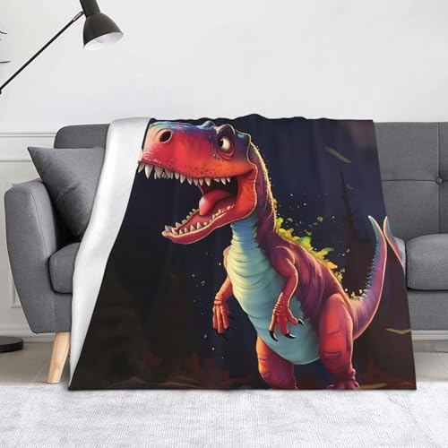 Big Mouth Dinosaurier Decke Super weiche Flanell-Fleecedecke 152,4 x 127 cm, 100% Polyester, warme Decke für Couch, Camping und Geschenke Big Mouth Dinosaurier Decke Super weiche Flanell-Fleecedecke 152,4 x 127 cm, 100% Polyester, warme Decke für Couch, Camping und Geschenke von fdgbnm