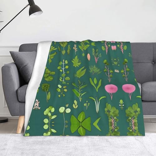 Blumen und Pflanzen Decke Super weiche Flanell-Fleecedecke 152,4 x 127 cm, 100% Polyester, warme Decke für Couch, Camping und Geschenke. Blumen und Pflanzen Decke Super weiche Flanell-Fleecedecke 152,4 x 127 cm, 100% Polyester, warme Decke für Couch, Camping und Geschenke. von fdgbnm