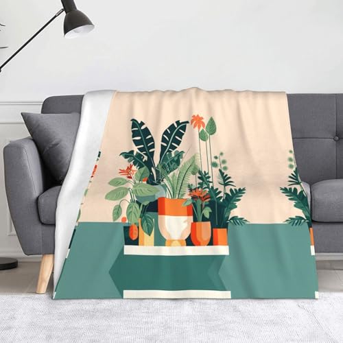 Cartoon kleine grüne Pflanzendecke Super weiche Flanell-Fleecedecke 152,4 x 127 cm, 100 % Polyester, warme Decke für Couch, Camping und Geschenke. Cartoon kleine grüne Pflanzendecke Super weiche Flanell-Fleecedecke 152,4 x 127 cm, 100 % Polyester, warme Decke für Couch, Camping und Geschenke. von fdgbnm