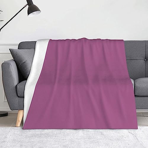 Einfarbige Decke in Traubenrot. Superweiche Flanell-Fleecedecke, 152,4 x 127 cm, 100 % Polyester, warme Decke für Couch, Camping und Geschenke. von fdgbnm