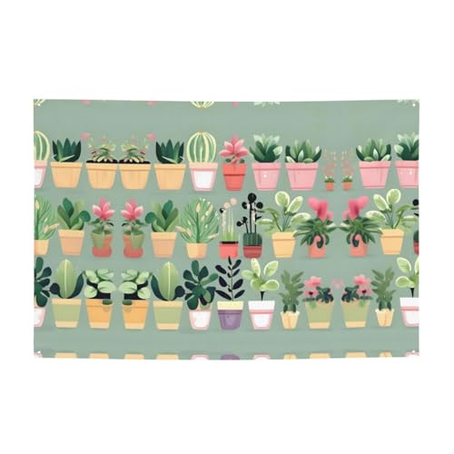 FDGBNM Bonsai-Pflanze, lebendiges Party-Banner, 119,4 x 43,2 cm, UV-beständig, lichtbeständig, 4 Ösen, für den Innen- und Außenbereich. von fdgbnm