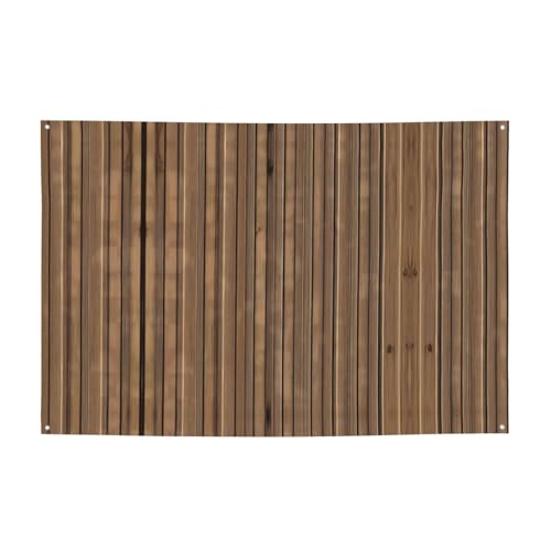 FDGBNM Festes Holz-Muster, lebendiges Party-Banner, 119,4 x 43,2 cm, UV-beständig, lichtbeständig, 4 Ösen, für den Innen- und Außenbereich. von fdgbnm