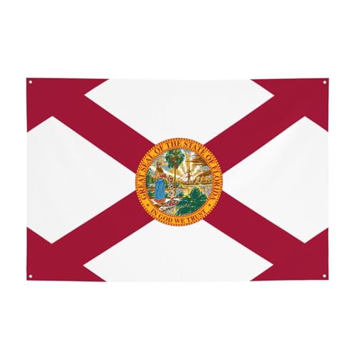 FDGBNM Florida-Flagge, lebendiges Party-Banner, 119,4 x 43,2 cm, UV-beständig, lichtbeständig, 4 Ösen, für den Innen- und Außenbereich FDGBNM Florida-Flagge, lebendiges Party-Banner, 119,4 x 43,2 cm, UV-beständig, lichtbeständig, 4 Ösen, für den Innen- und Außenbereich von fdgbnm