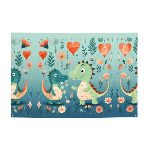 FDGBNM Lovely Little Dinosaurier Baby Vibrant Party Banner 119,4 x 43,2 cm, UV-beständig, lichtbeständig, 4 Ösen, für den Innen- und Außenbereich FDGBNM Lovely Little Dinosaurier Baby Vibrant Party Banner 119,4 x 43,2 cm, UV-beständig, lichtbeständig, 4 Ösen, für den Innen- und Außenbereich von fdgbnm