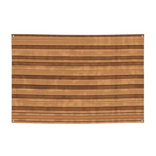 FDGBNM Originelle Holzfarbe, lebendige Party-Banner, 119,4 x 43,2 cm, UV-beständig, lichtbeständig, 4 Ösen, für den Innen- und Außenbereich. von fdgbnm