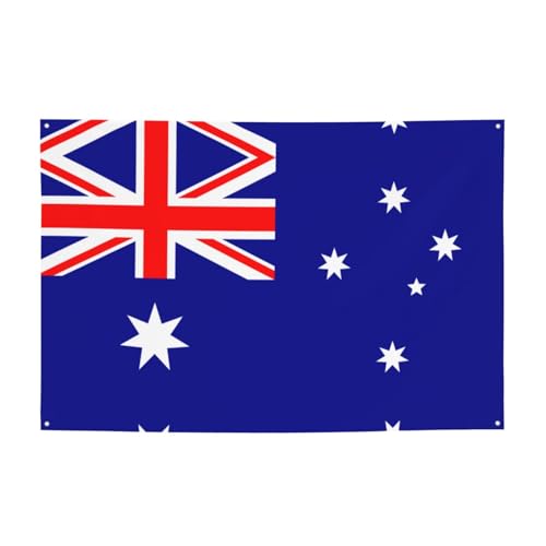 FDGBNM Party-Banner mit australischer Flagge, 119,4 x 43,2 cm, UV-beständig, lichtbeständig, 4 Ösen, für den Innen- und Außenbereich geeignet. von fdgbnm