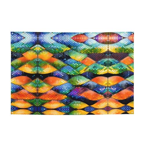 FDGBNM Regenbogenfischschuppen-Party-Banner, 119,4 x 43,2 cm, UV-beständig, lichtbeständig, 4 Ösen, für den Innen- und Außenbereich FDGBNM Regenbogenfischschuppen-Party-Banner, 119,4 x 43,2 cm, UV-beständig, lichtbeständig, 4 Ösen, für den Innen- und Außenbereich von fdgbnm