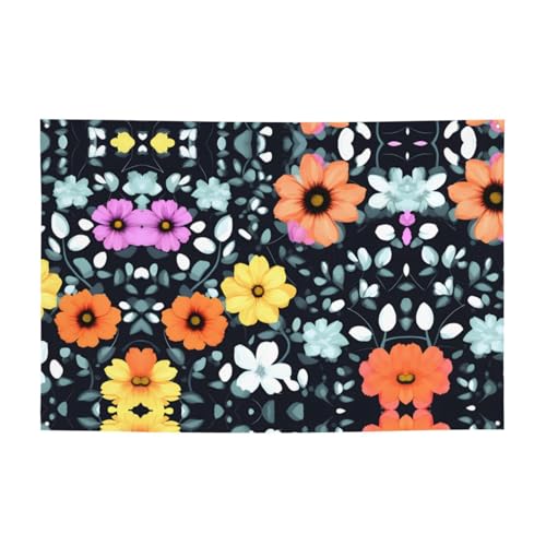 FDGBNM Schöne bunte Blumen, lebendiges Party-Banner, 119,4 x 43,2 cm, UV-beständig, lichtbeständig, 4 Ösen, für den Innen- und Außenbereich. FDGBNM Schöne bunte Blumen, lebendiges Party-Banner, 119,4 x 43,2 cm, UV-beständig, lichtbeständig, 4 Ösen, für den Innen- und Außenbereich. von fdgbnm