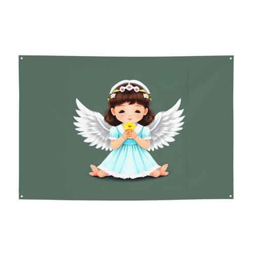 FDGBNM Süßer kleiner Engel, lebendiges Party-Banner, 119,4 x 43,2 cm, UV-beständig, lichtbeständig, 4 Ösen, für den Innen- und Außenbereich. FDGBNM Süßer kleiner Engel, lebendiges Party-Banner, 119,4 x 43,2 cm, UV-beständig, lichtbeständig, 4 Ösen, für den Innen- und Außenbereich. von fdgbnm