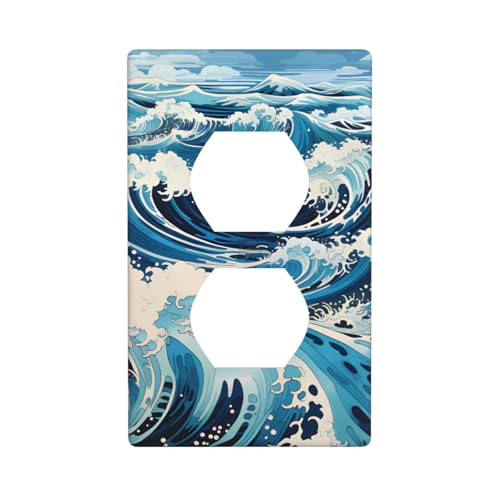 Ukiyo-e Wandplatte im Wellen-Design, bedruckt, PC-Material, schlagfest, britischer Standard, hitzebeständig, für Wohn- und Gewerbe Ukiyo-e Wandplatte im Wellen-Design, bedruckt, PC-Material, schlagfest, britischer Standard, hitzebeständig, für Wohn- und Gewerbe von fdgbnm