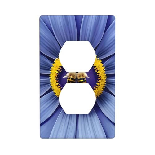 Wandplatte mit Blumen-Herz, Biene, bedruckt, PC-Material, stoßfest, britischer Standard, hitzebeständig, für Wohn- und Gewerbe von fdgbnm