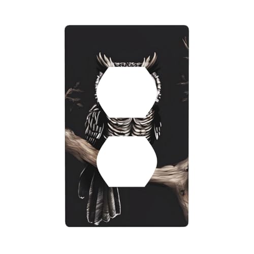 Wandplatte mit Eulen-Aufdruck, PC-Material, schlagfest, britischer Standard, hitzebeständig, für Wohn- und Gewerbe von fdgbnm