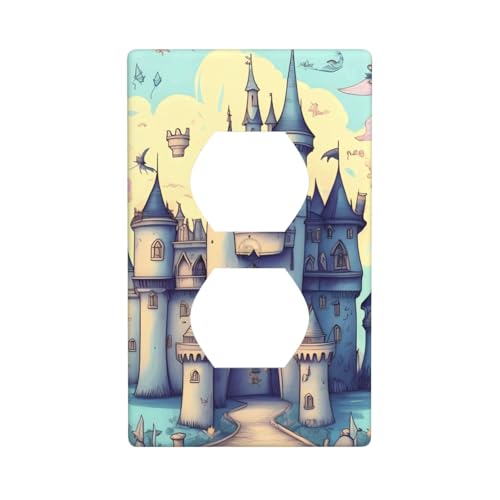Wandplatte mit Märchenschloss, bedruckt, PC-Material, stoßfest, britischer Standard, hitzebeständig, für Wohn- und Gewerbe Wandplatte mit Märchenschloss, bedruckt, PC-Material, stoßfest, britischer Standard, hitzebeständig, für Wohn- und Gewerbe von fdgbnm