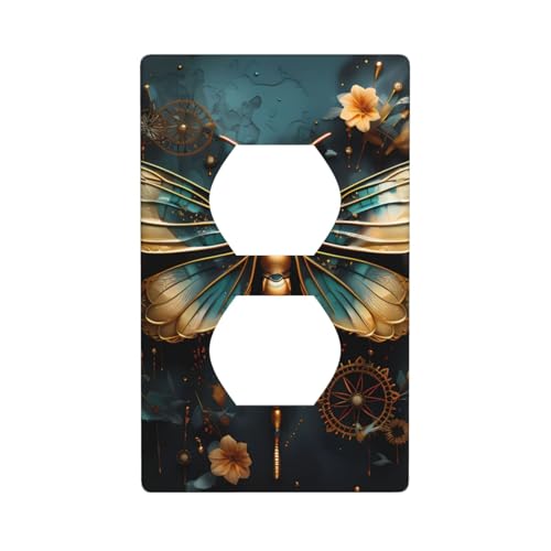 Wandplatte mit filigranem Libellen-Motiv, aus Polycarbonat, stoßfest, britischer Standard, hitzebeständig, für Wohn- und Gewerbe, goldfarben Wandplatte mit filigranem Libellen-Motiv, aus Polycarbonat, stoßfest, britischer Standard, hitzebeständig, für Wohn- und Gewerbe, goldfarben von fdgbnm