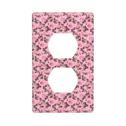 Wandplatte mit hübschen rosa Rosen bedruckt, PC-Material, schlagfest, britischer Standard, hitzebeständig, für Wohn- und Gewerbe von fdgbnm