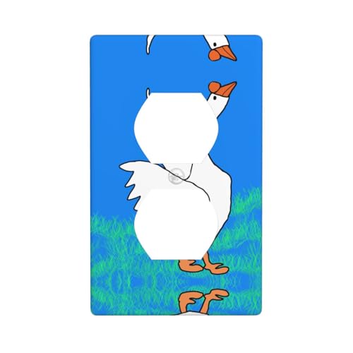 Weiße Gans spreizt seine Flügel, bedruckte Wandplatte, PC-Material, schlagfest, britischer Standard, hitzebeständig, Wohn- und Gewerbe von fdgbnm