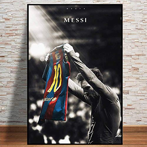 fdgdfgd Fußballstar Lionel Messi Retro Poster drucken Fußballspieler Leinwand Malerei Raum Wandkunst Bild Hauptdekoration Bild von fdgdfgd