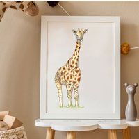 Giraffe Handgemacht Aquarell Malerei Druck A4 A5 Portrait Kinderzimmer Kunst Giraffe Handgemacht Aquarell Malerei Druck A4 A5 Portrait Kinderzimmer Kunst von featherdotink
