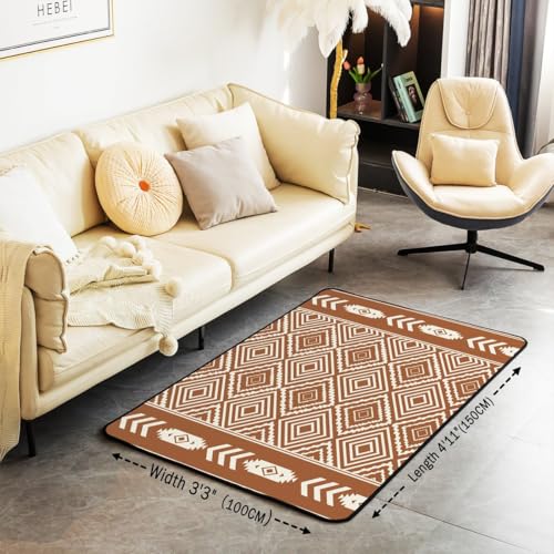 Moderne Geometrische Waschbar Bereich Teppiche Abstrakte Kunst Bereich Teppich für, Westböhmen Indoor Boden Teppich für Kinder Mode rutschfeste weiche Teppiche, 100x150cm von feelingyou