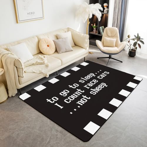 feelingyou Rennen Themenbereich Teppich 150x200cm Schwarz Weiß Geometrische Plaid Schachbrett Rutschschutz Teppich für Kinder Formel Rennen Extreme Sports Nicht Shedding Teppich für Schlafcouch Bett feelingyou Rennen Themenbereich Teppich 150x200cm Schwarz Weiß Geometrische Plaid Schachbrett Rutschschutz Teppich für Kinder Formel Rennen Extreme Sports Nicht Shedding Teppich für Schlafcouch Bett von feelingyou