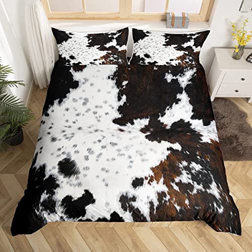 feelingyou Rindsleder-Druck Bettwäsche-Set,Bauernhaus-Tierhaut Bettwäsche Set 200x200cm,Rustikales Kuhfell-Muster Betten Set für Kinder Jungen Mädchen Teenager 3St.Reißverschluss Mikrofaser feelingyou Rindsleder-Druck Bettwäsche-Set,Bauernhaus-Tierhaut Bettwäsche Set 200x200cm,Rustikales Kuhfell-Muster Betten Set für Kinder Jungen Mädchen Teenager 3St.Reißverschluss Mikrofaser von feelingyou