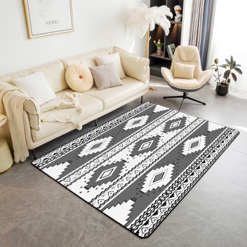 feelingyou Southwest Aztec Area Teppich 100x150cm,Grau Weiß Traditionelle Tribal Boho Rutschfester Teppich für Kinder Teen Boys,Native Ethnic Abstract für Esszimmer Hinterhof Dekor feelingyou Southwest Aztec Area Teppich 100x150cm,Grau Weiß Traditionelle Tribal Boho Rutschfester Teppich für Kinder Teen Boys,Native Ethnic Abstract für Esszimmer Hinterhof Dekor von feelingyou