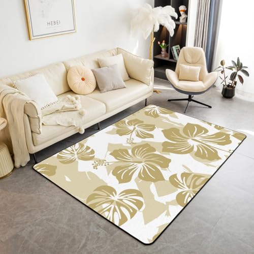 feelingyou Tropische Blumen Bereich Teppich 150x200cm Botanische Palmen Blätter Dekor Rutschfester Teppich für Kinder Moderne einfache Stil Pflanzen Nicht vergießen Teppich für Wohnzimmer Couch feelingyou Tropische Blumen Bereich Teppich 150x200cm Botanische Palmen Blätter Dekor Rutschfester Teppich für Kinder Moderne einfache Stil Pflanzen Nicht vergießen Teppich für Wohnzimmer Couch von feelingyou
