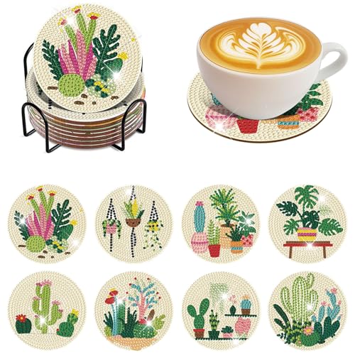 feelive 8 Stück Diamond Painting Untersetzer Mit Halter, DIY Anlage Diamond Painting für Erwachsene und Anfänger, Untersetzer Küchen Tassenuntersetzer Tisch Deko feelive 8 Stück Diamond Painting Untersetzer Mit Halter, DIY Anlage Diamond Painting für Erwachsene und Anfänger, Untersetzer Küchen Tassenuntersetzer Tisch Deko von feelive