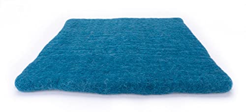 feelz - Sitzkissen quadratisch aus Filz - Verschiedene blau- und grüntöne - 100% Wolle - ca. 35x35 cm - Höhe ca. 2-3 cm - Handarbeit (Arktik Blau) von feelz
