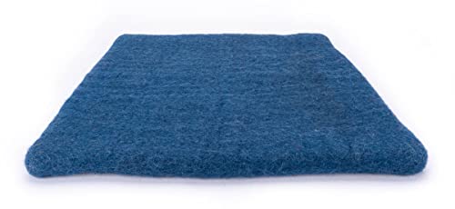 feelz - Sitzkissen quadratisch aus Filz - Verschiedene blau- und grüntöne - 100% Wolle - ca. 35x35 cm - Höhe ca. 2-3 cm - Handarbeit (Persisch Blau) von feelz