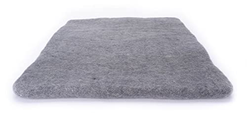 feelz - Sitzkissen quadratisch aus Filz - Verschiedene naturtöne, Weiss, grau, beige, schwarz - 100% Wolle - ca. 35x35 cm - Höhe ca. 2-3 cm - Handarbeit (Grau) von feelz