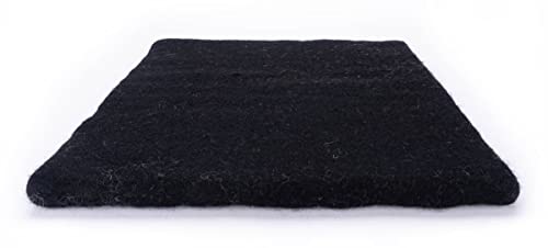 feelz - Sitzkissen quadratisch aus Filz - Verschiedene naturtöne, Weiss, grau, beige, schwarz - 100% Wolle - ca. 35x35 cm - Höhe ca. 2-3 cm - Handarbeit (Schwarz) von feelz