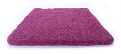 feelz - Sitzkissen quadratisch aus Filz - Verschiedene pink-, rosa- und beerentöne - 100% Wolle - ca. 35x35 cm - Höhe ca. 2-3 cm - Handarbeit (Beere) von feelz
