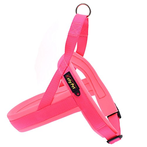 feiling Hundegeschirr Outdoor Brustgeschirre Verstellbare Welpengeschirr Gepolstert Geschirr Autogeschirr oder Hundeleine für Kleine Mittelgroße und Große Hunde (XS, pink) von feiling