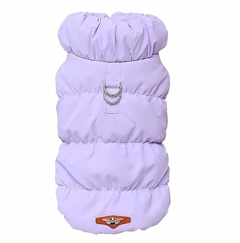 feiling Verdickte Hundeweste Winter Hundemantel Bequeme Outdoor Hundejacke Haustier Thermal Gilet für Kleine Mittlere Hunde (M, a lila) von feiling