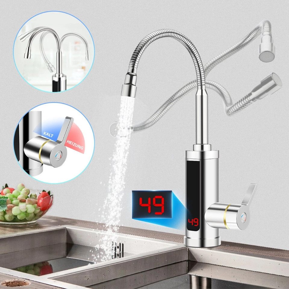 feinlux Küchenarmatur Elektrische Durchlauferhitzer, Smart Heater Wasserhahn 360° drehbar feinlux Küchenarmatur Elektrische Durchlauferhitzer, Smart Heater Wasserhahn 360° drehbar von feinlux