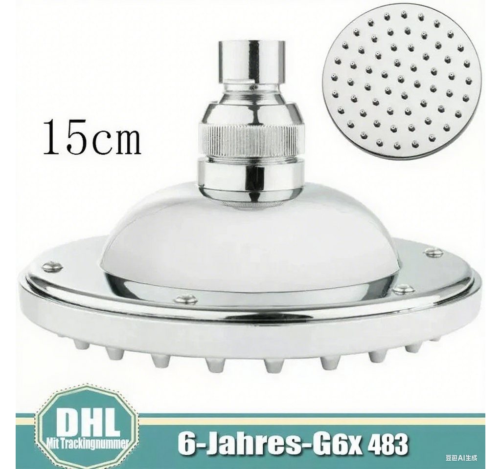 feinlux Regenduschkopf LED Regenbrause Regenduschkopf Duschkopf Farbwechsel Rund Chrom von feinlux