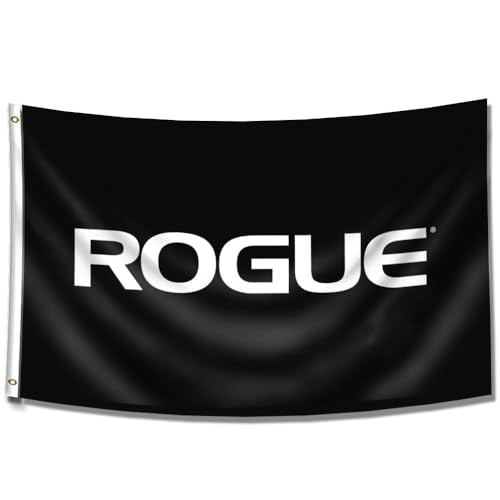 Felizer Rogu-Flagge in Schwarz (0,9 x 1,5 m, nicht verblassendes Poly, 150D) Doppelnähte mit zwei Messingösen für Garage, Männerhöhle, Schlafsaal von felizer