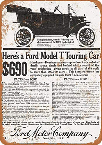 30,5 x 20,3 cm Metallschild – Ford Model T Tourenwagen – Vintage Wanddekoration Kunst 30,5 x 20,3 cm Metallschild – Ford Model T Tourenwagen – Vintage Wanddekoration Kunst von felizzi