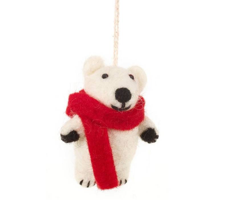 felt so good Christbaumschmuck Eisbär aus Filz von felt so good