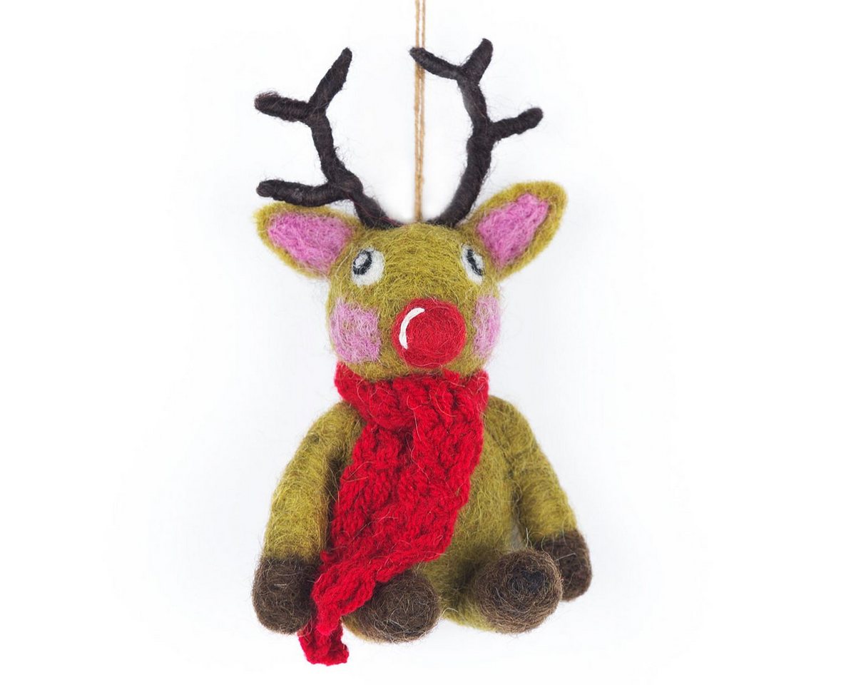 felt so good Christbaumschmuck Rentier mit Schal as Filz felt so good Christbaumschmuck Rentier mit Schal as Filz von felt so good