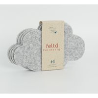 Eco Filz 4Er Set Glasuntersetzer - Platzset Wolken Coaster Clouds von feltdshop