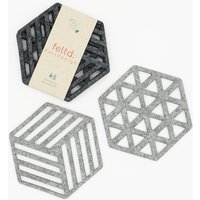 Eco Filz 4Er Set Glasuntersetzer - Untersetzer Platzset Geometric von feltdshop