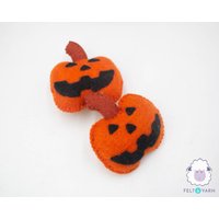 7 X 3 cm Genähtes Filz-Halloween-Kürbis-Ornament | Herbst Kürbis Dekorationen Gruselige, Gefilzte Kürbisse von feltnyarn