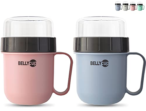 fenchi's AUSTRIA Müslibecher To Go - Der Original BELLYCUP - in Mint, Grau, Pink oder Blau - im Einzel- oder Doppelpack von fenchi's AUSTRIA